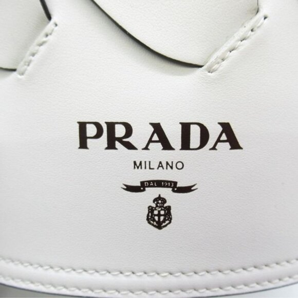 Prada All Leather Bucket Woven Braided Shoulder Tote with Pouch COA - Picture 7 of 13